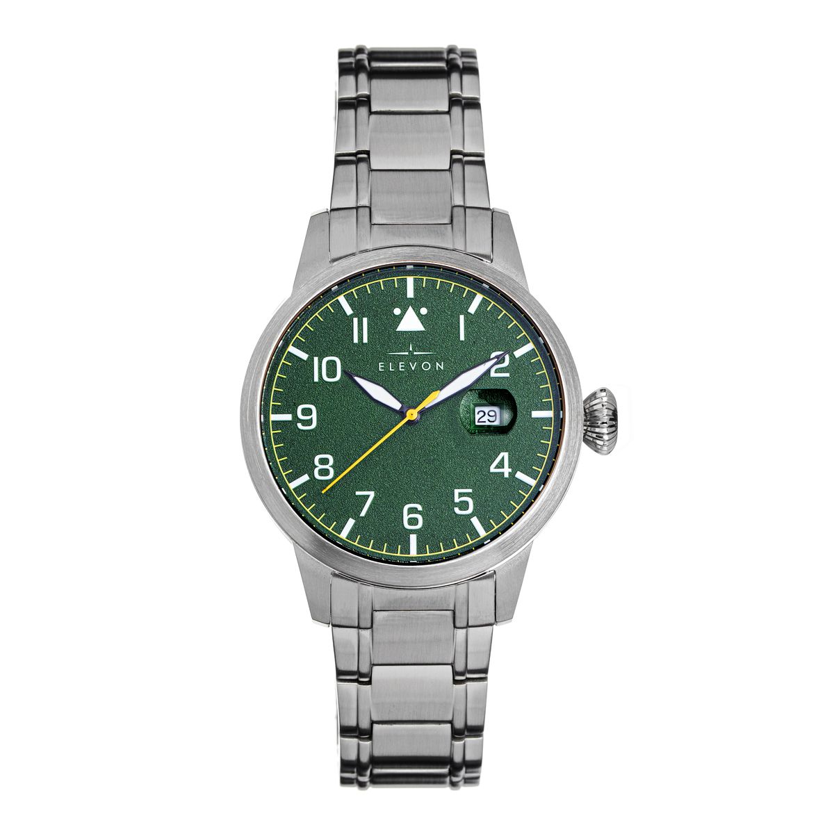 Edelstahl Analog Uhr mit Datumsanzeige