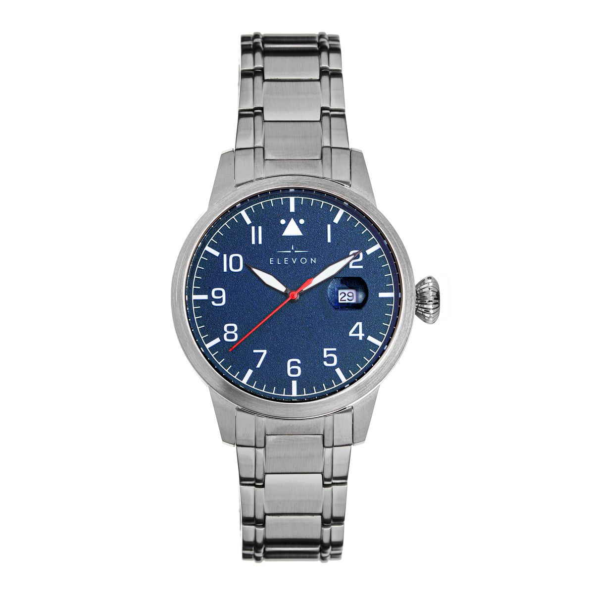 Edelstahl Analog Uhr mit Datumsanzeige
