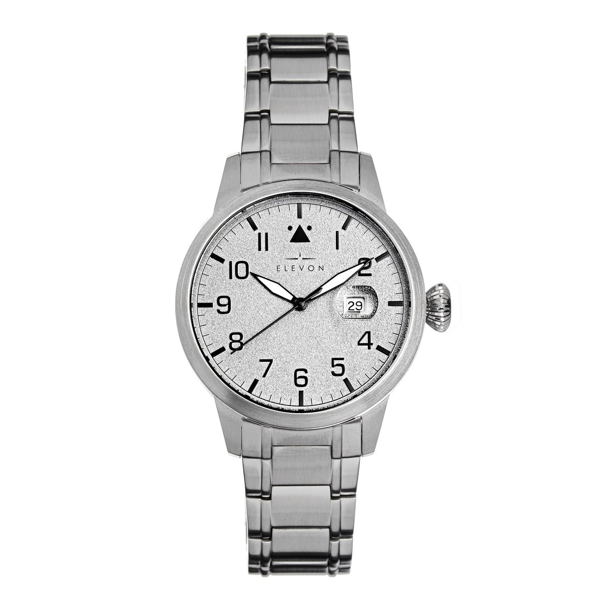 Edelstahl Analog Uhr mit Datumsanzeige