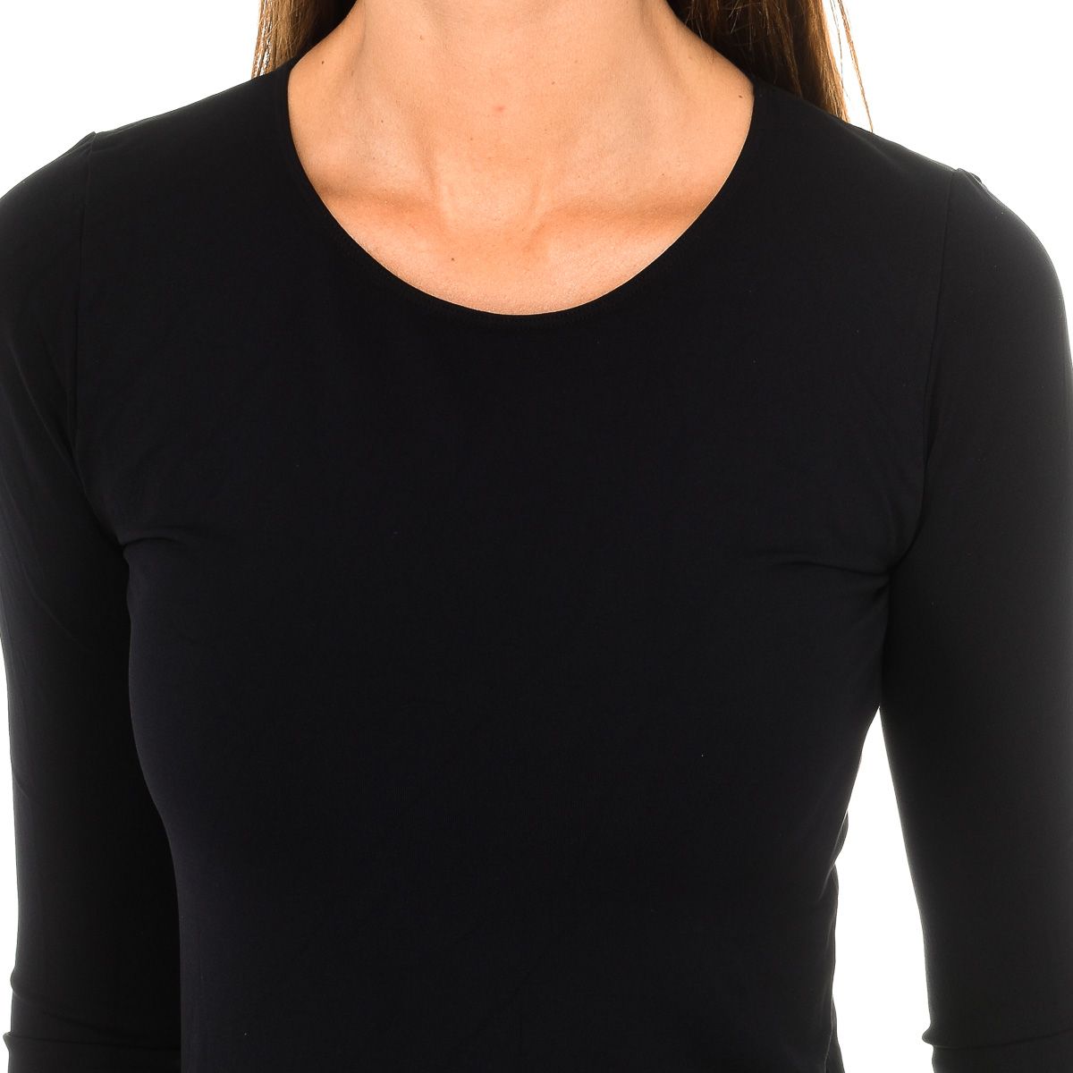Nahtloses Langarm-Microfaser-T-Shirt