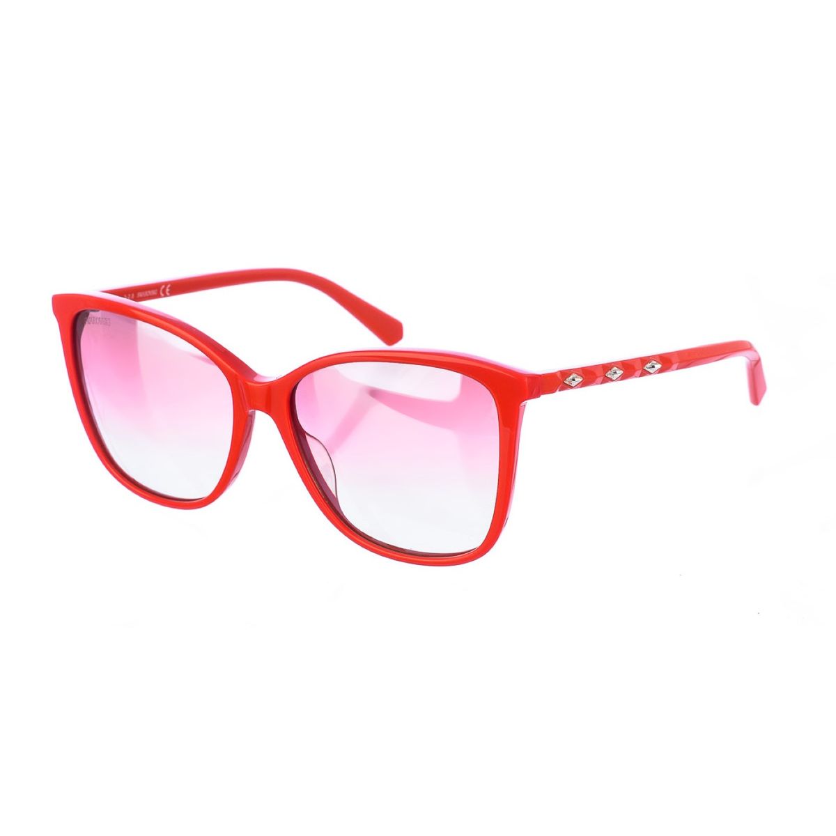 Glamouröse ovale Sonnenbrille mit Kristallen