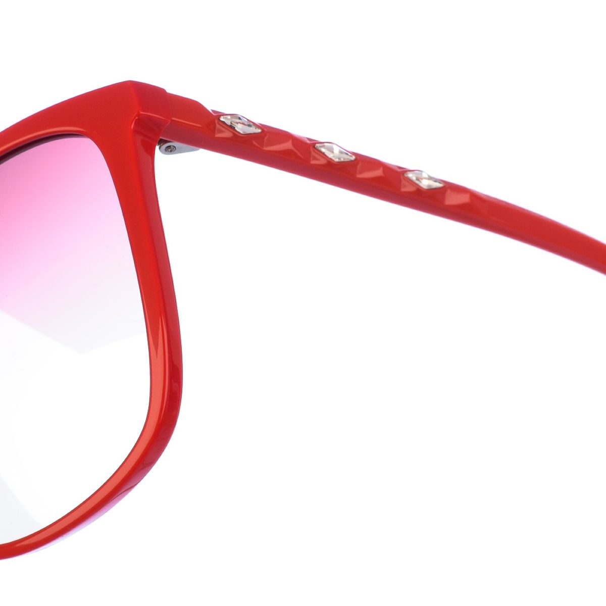 Glamouröse ovale Sonnenbrille mit Kristallen