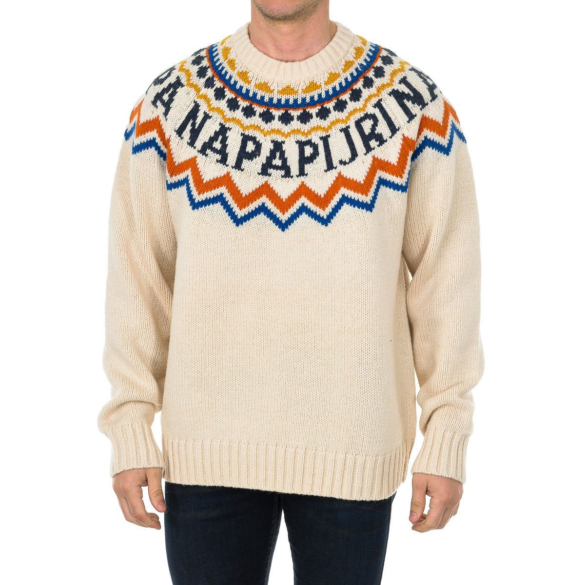 Fair-Isle-Muster Rundhals-Pullover