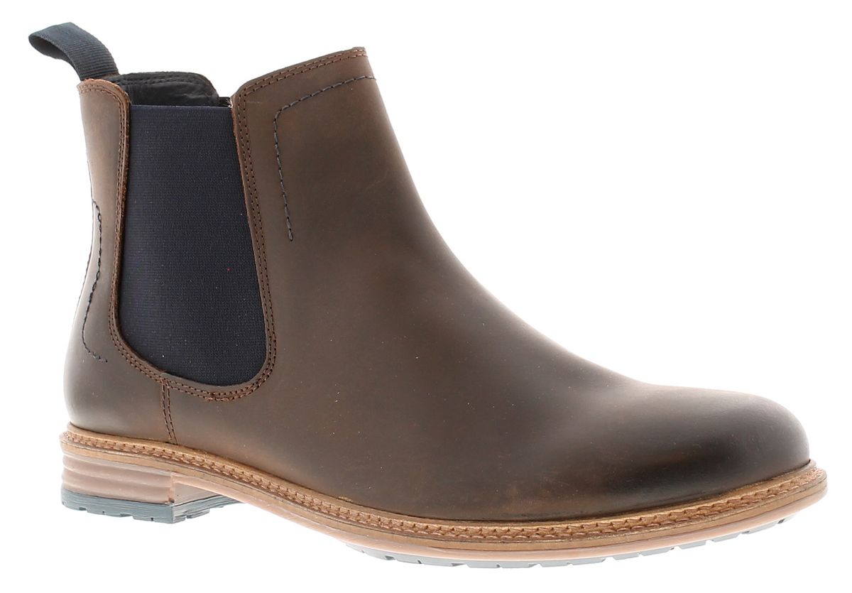 Hush Puppies Justin Chelsea Braune Herrenstiefel Aus Leder