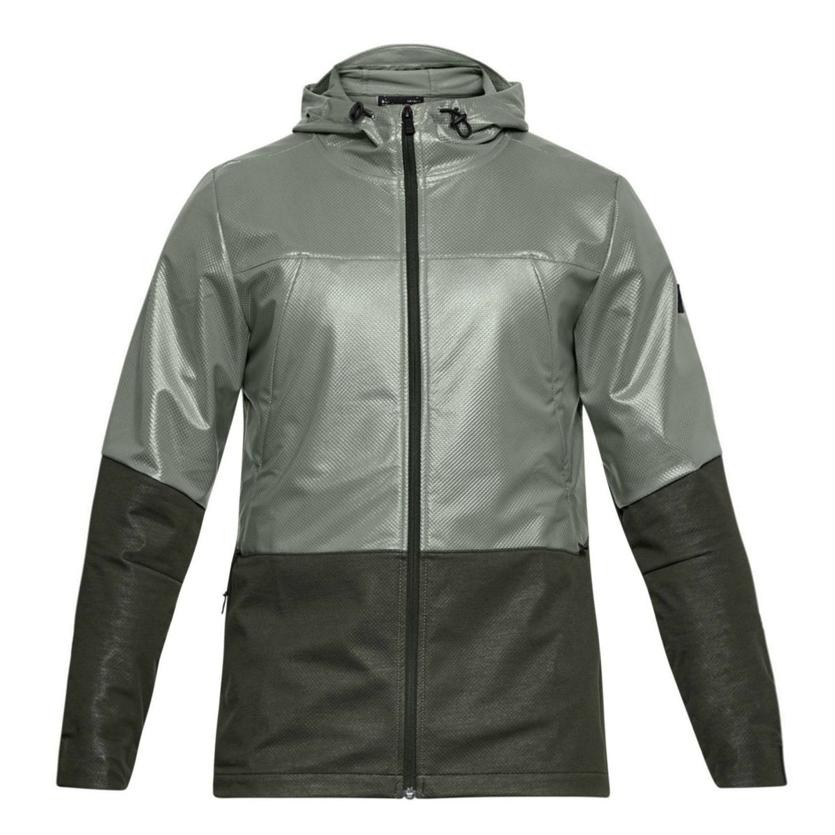 Herren Zweifarbige Kapuzen-Windbreakerjacke