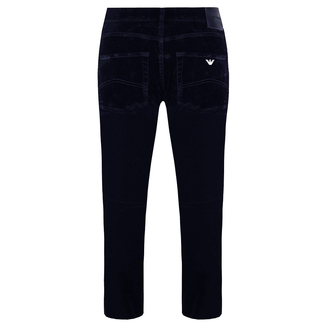 Samthose im Regular Fit