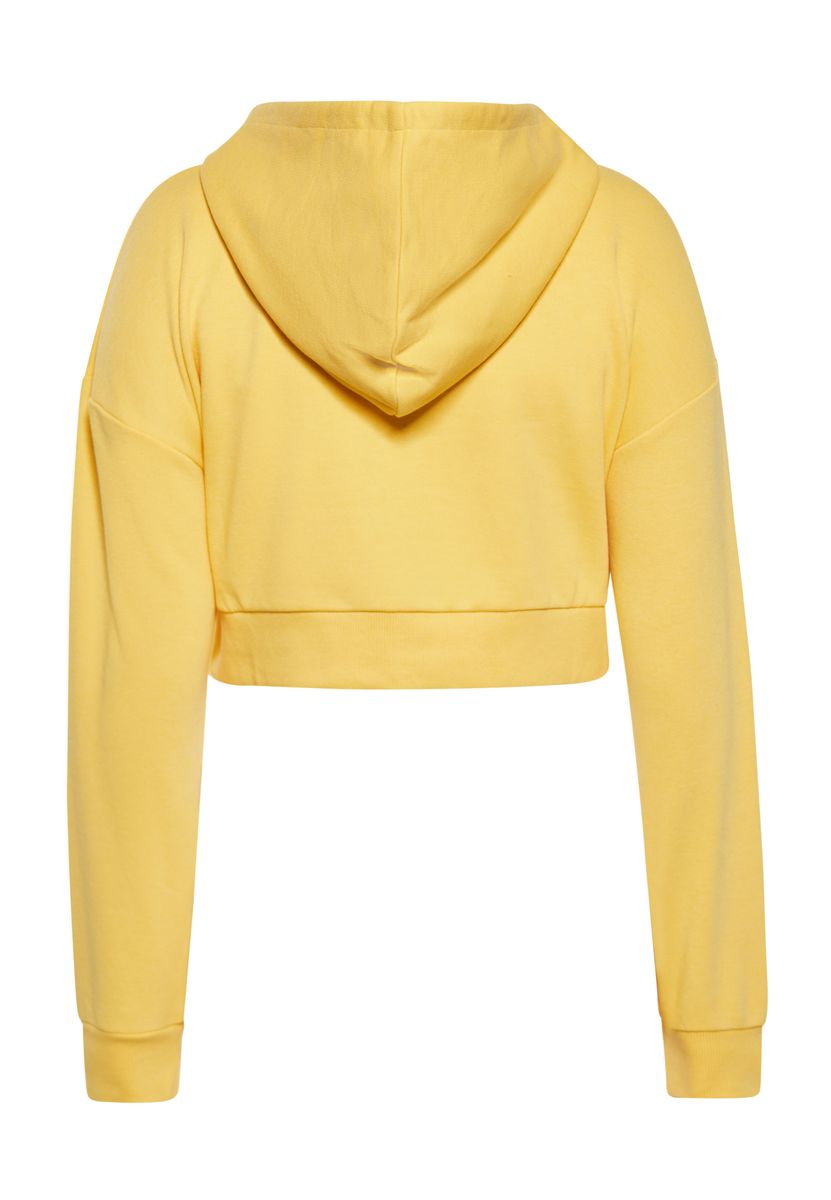 Kurzer Kapuzenpullover mit Rock-Grafik
