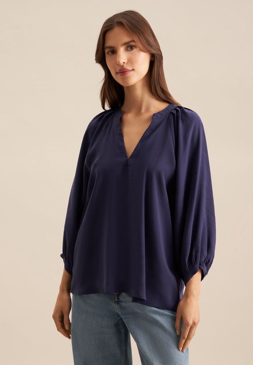 Elegante Bluse mit V-Ausschnitt und 3/4 Ärmeln