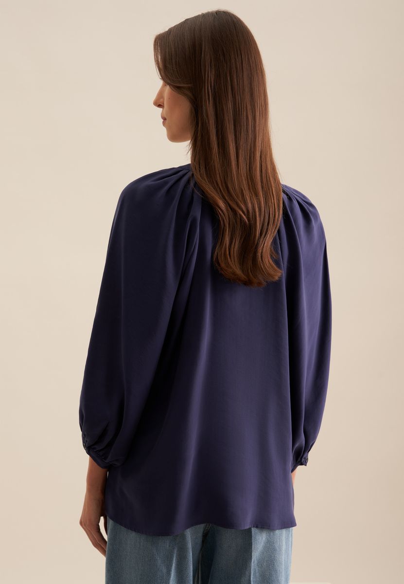 Elegante Bluse mit V-Ausschnitt und 3/4 Ärmeln