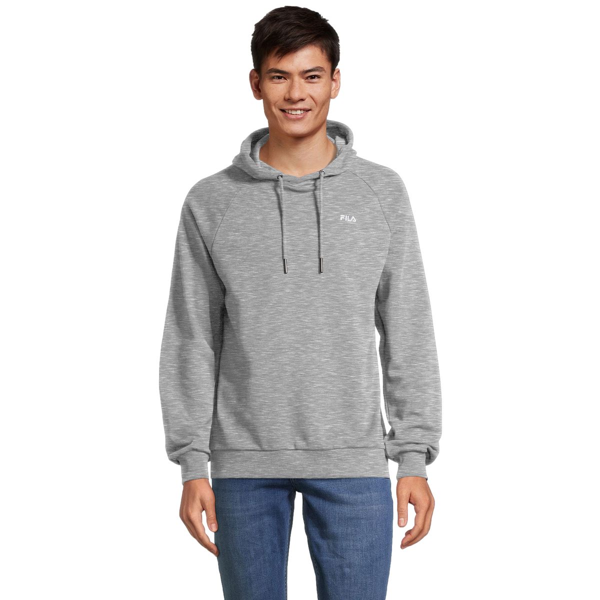 Meliertes Kapuzensweatshirt mit Raglanärmeln