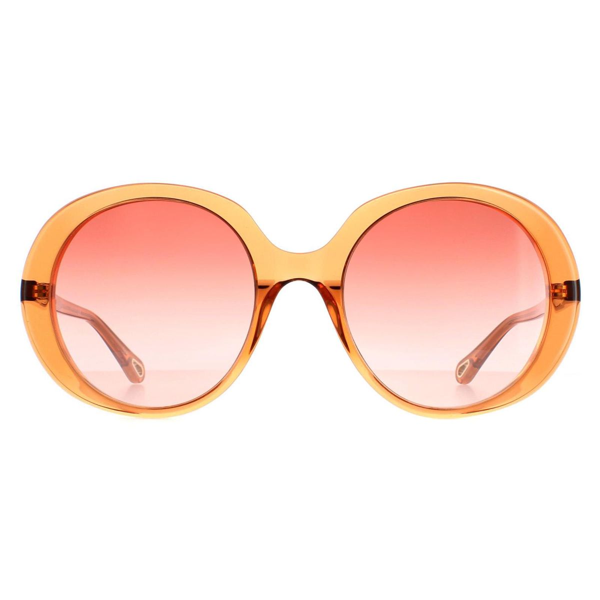 Extragroße runde orangefarbene Farbverlauf Sonnenbrille