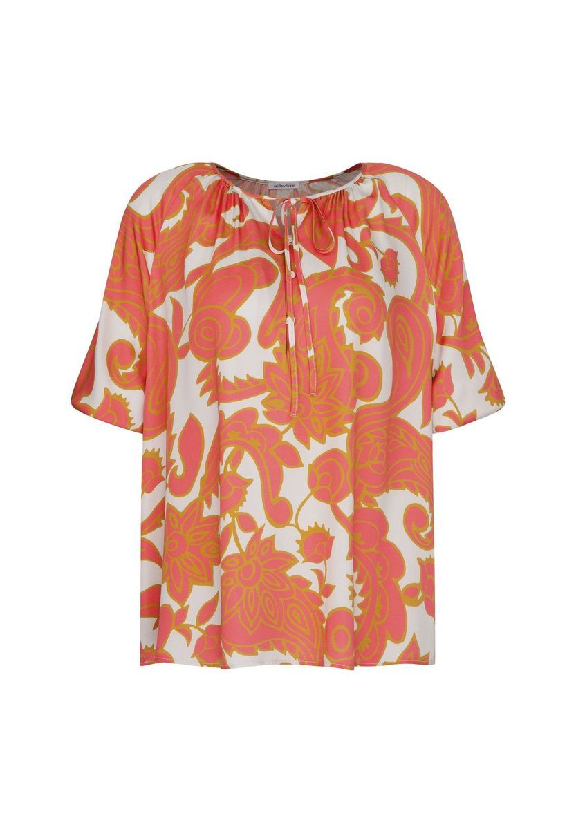 Kurzarmbluse mit Blumendruck