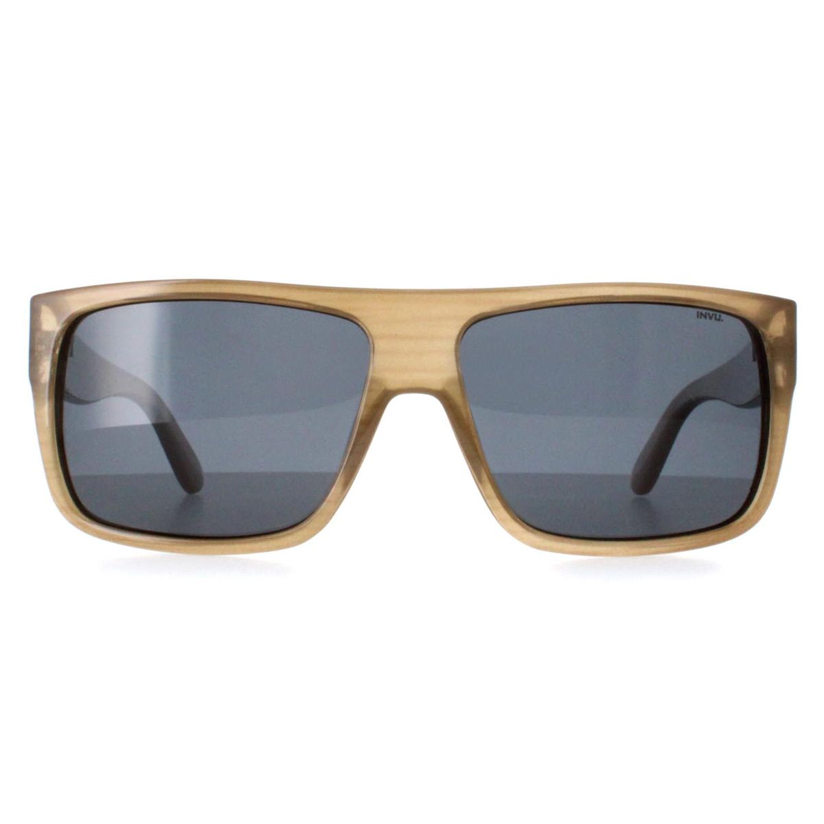 Rechteckige Beige Wolkig Polarisierte Sonnenbrille