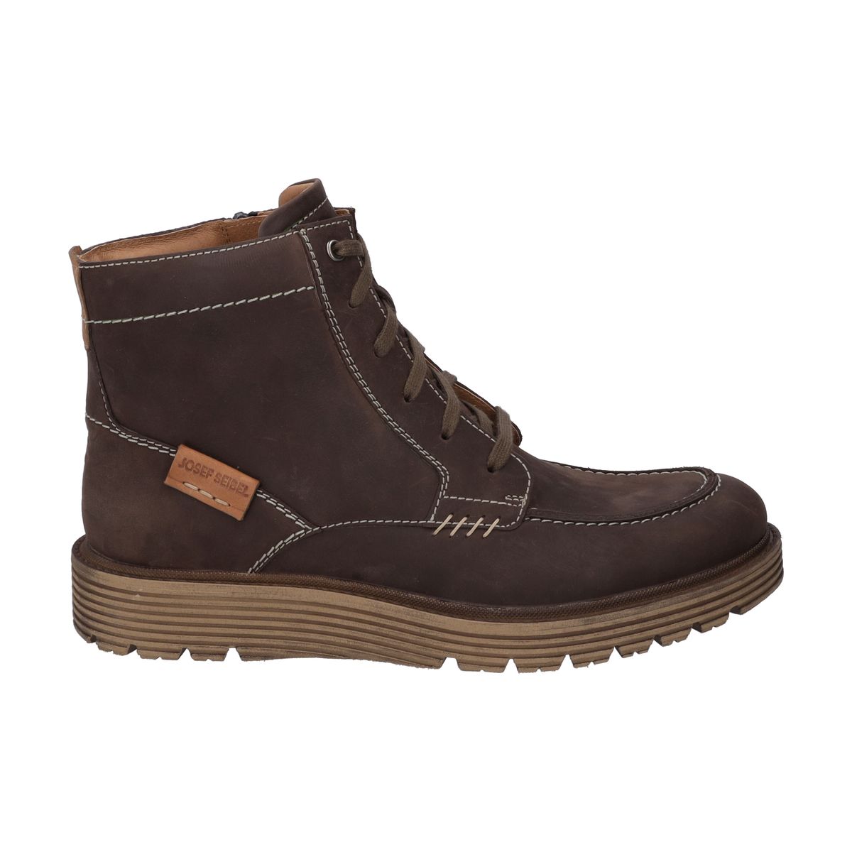 Lässige Nubuk-Leder Schnürstiefeletten