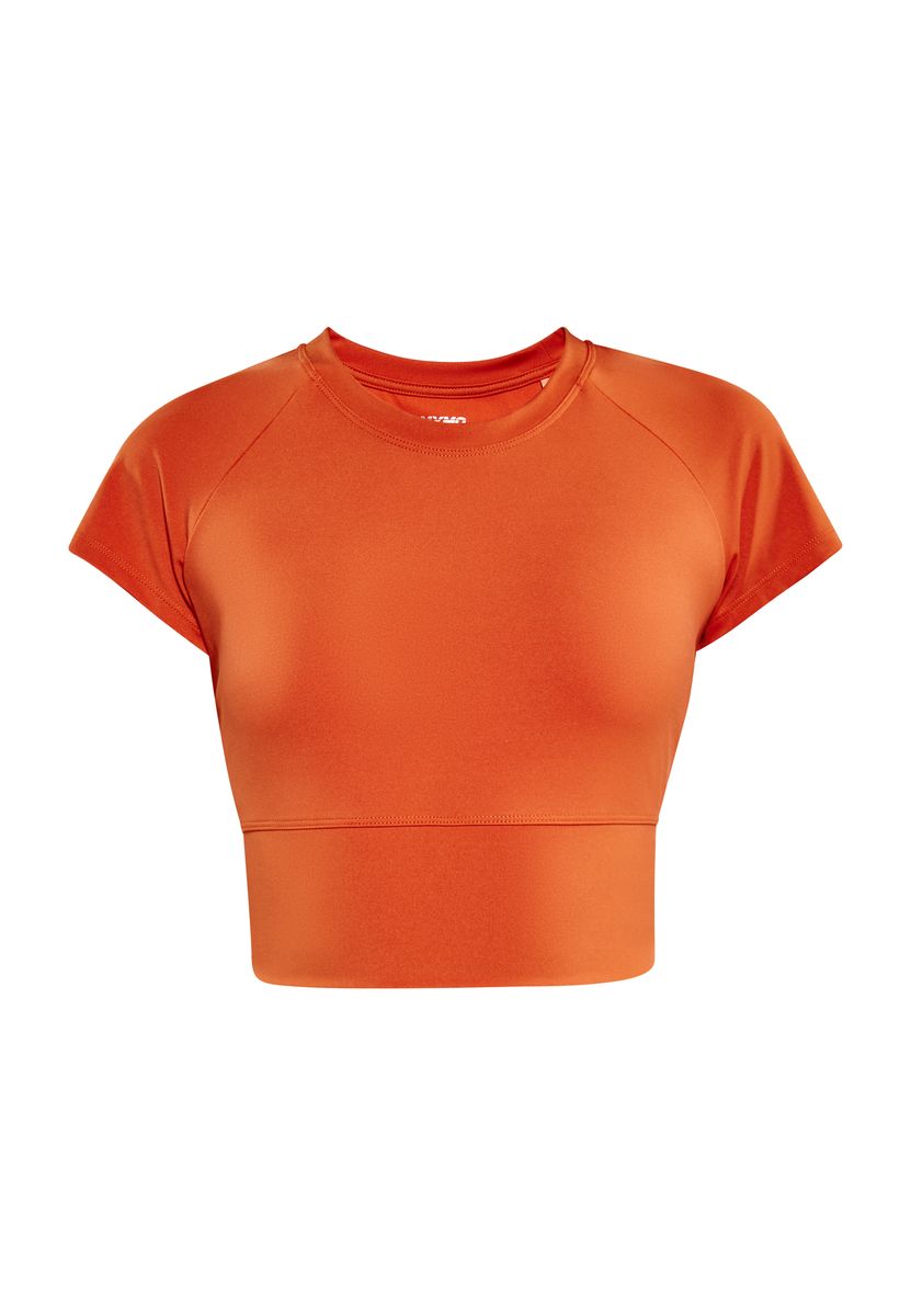 Figurbetontes, kurzärmeliges Athleisure-Crop-Top