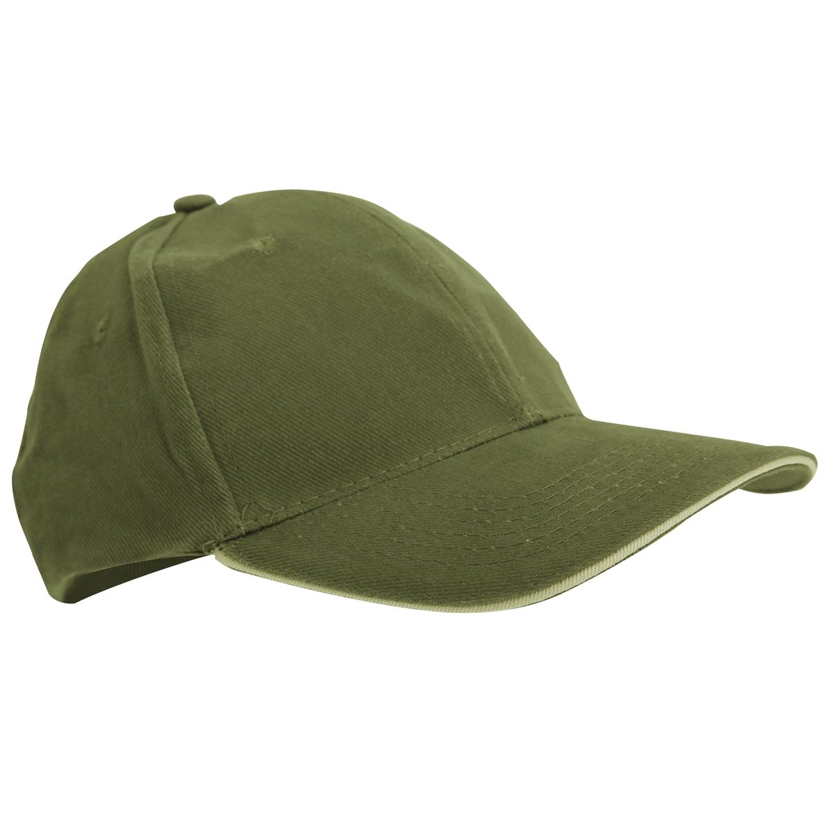 Unisex Olivenfarbene Baumwoll-Baseballkappe