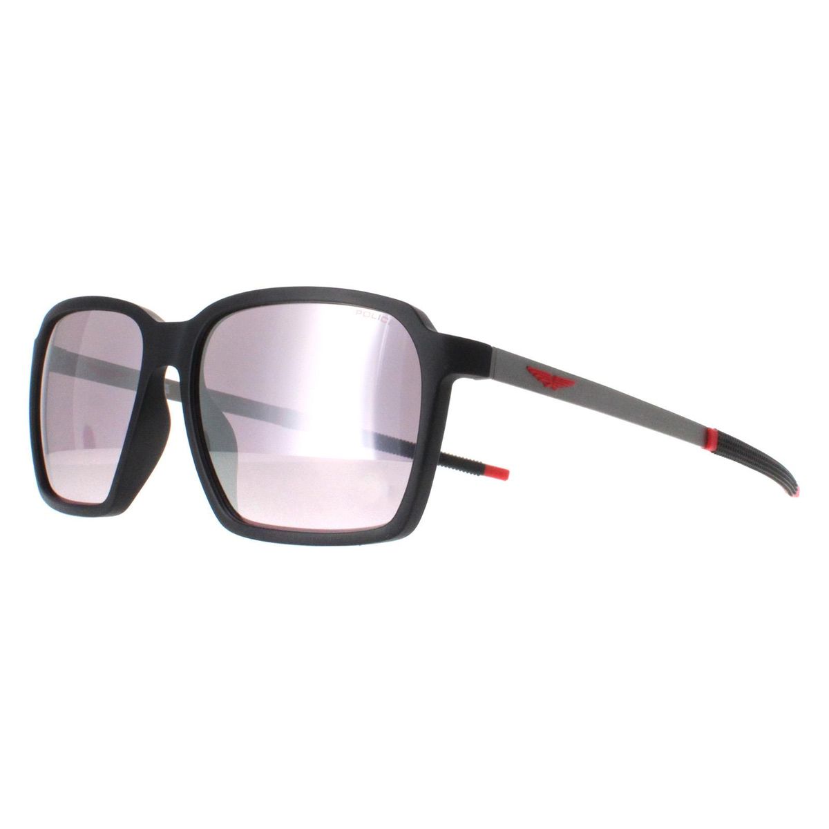 Quadratische Matte Verspiegelte Sonnenbrille