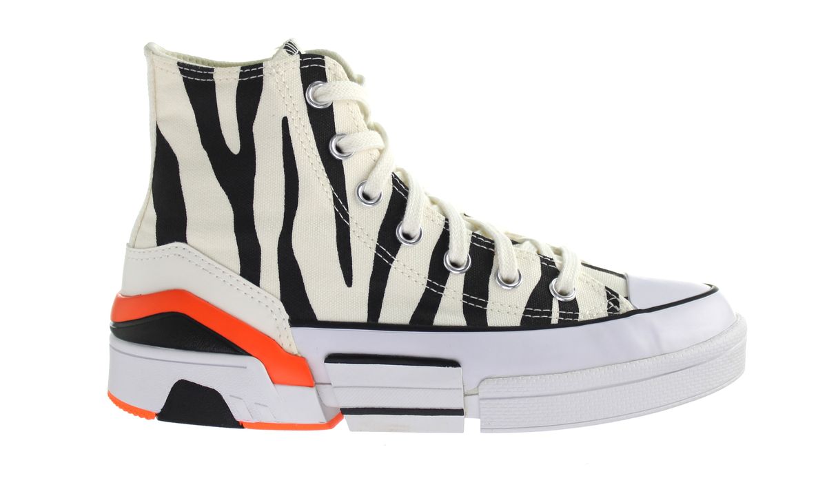 Plateau High-Top Sneaker mit Zebra-Print