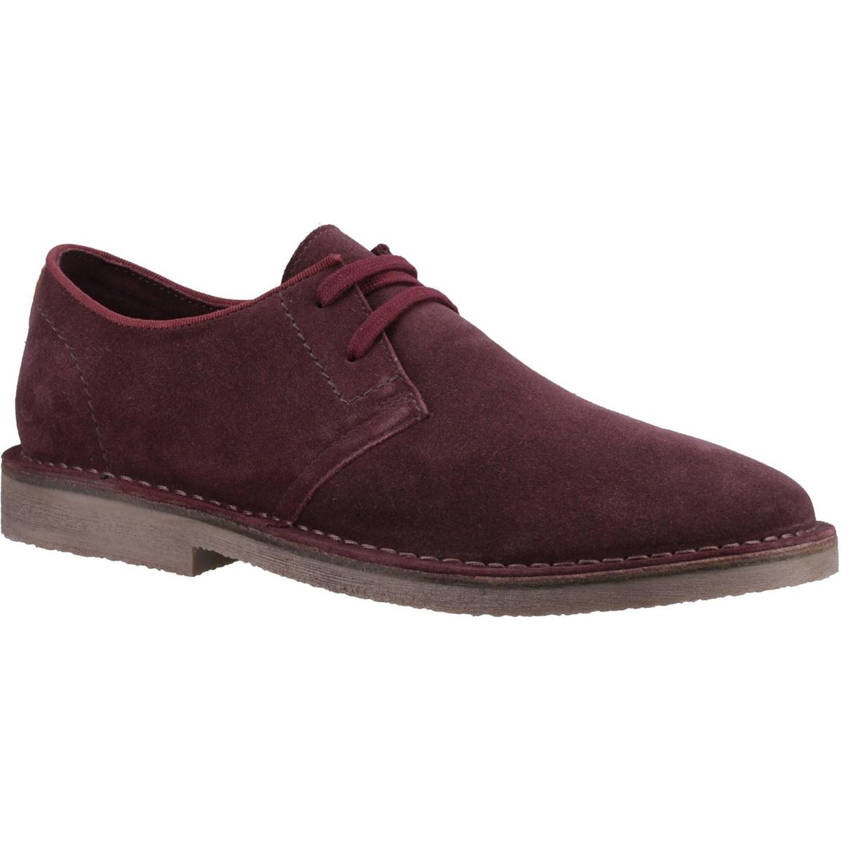 Hush Puppies Scout Wildleder Herren Schnürschuhe Bordeaux