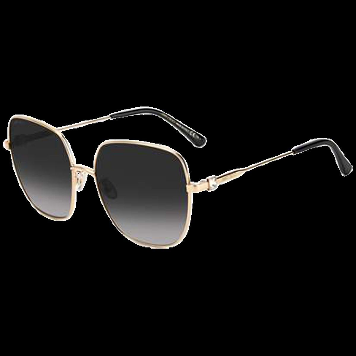 Quadratische Sonnenbrille mit goldenem Metallrahmen