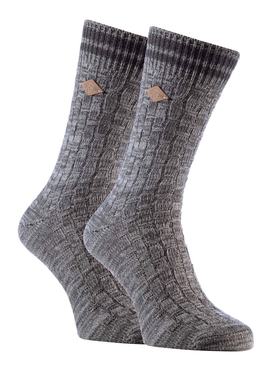 2 Pack Herren dicke Baumwolle klobig gestrickt formale Boot Socken