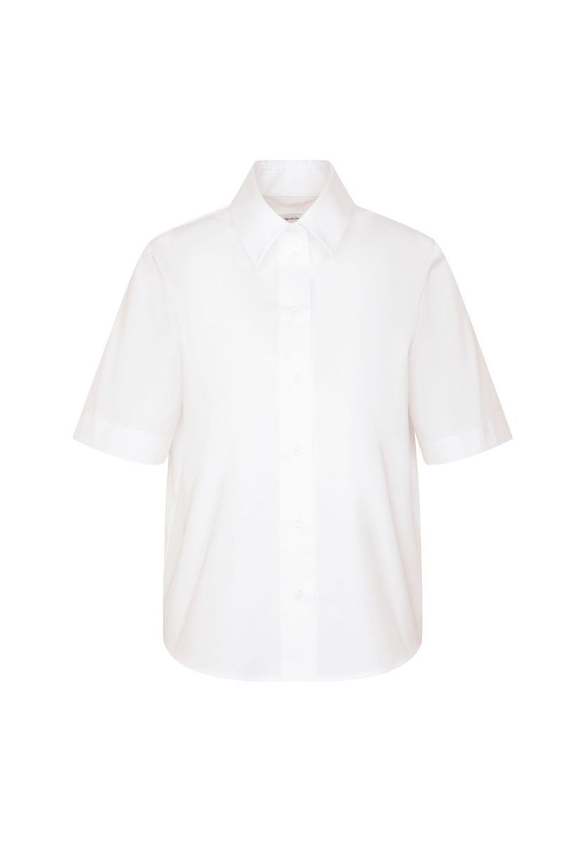 Klassische Kurzarm Baumwollbluse