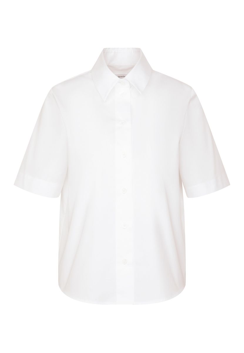 Klassische Kurzarm Baumwollbluse