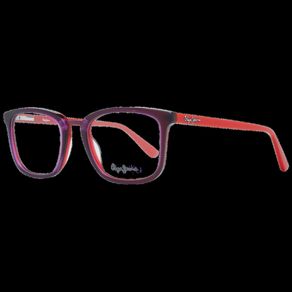 Rechteckige Brille mit kräftigen Akzenten