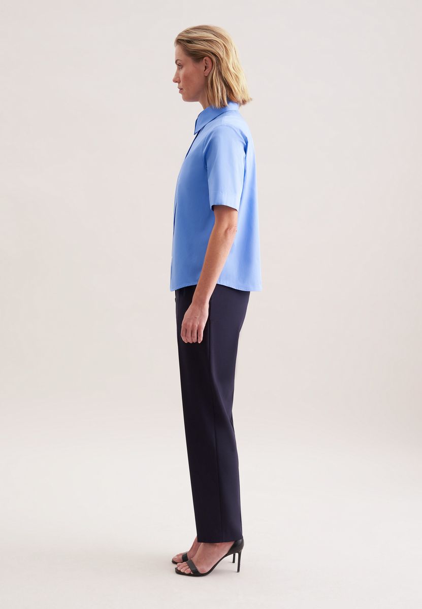 Klassische Kurzarm-Twillbluse
