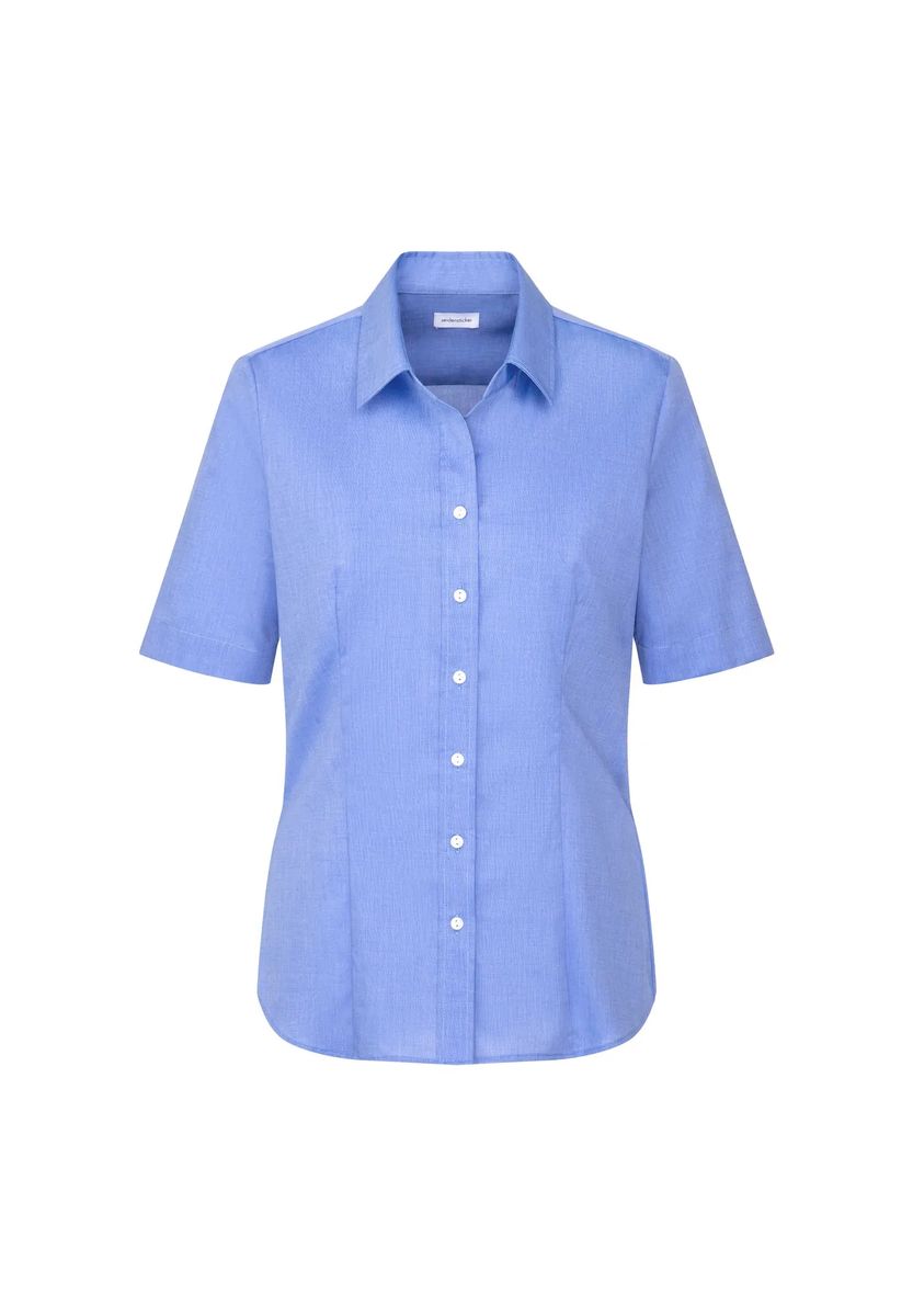 Klassische Regular Fit Kurzarm Bluse