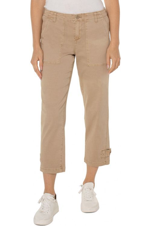 Cargo-Hose mit verkürztem Bein in Khaki