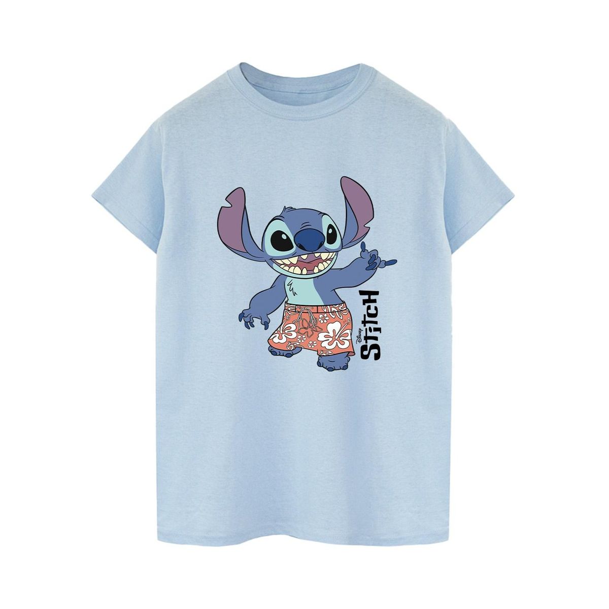 Disney - "Lilo & Stitch Bermuda Shorts" T-Shirt für Herren (Babyblau)