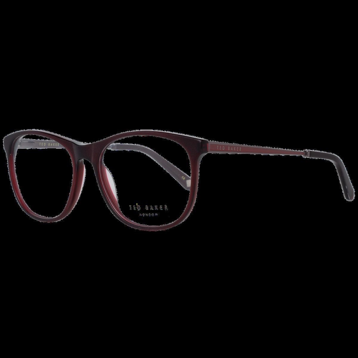 Elegante ovale Brille in Burgunderrot