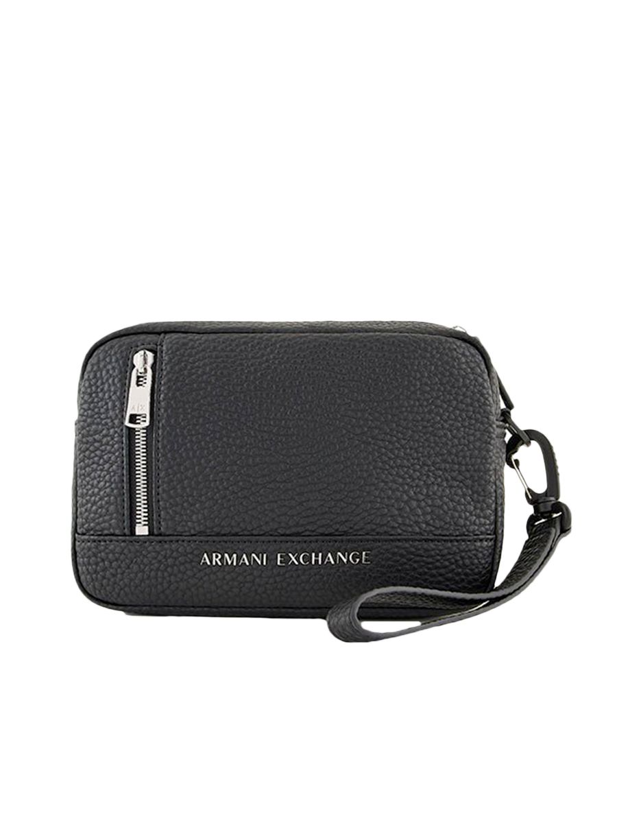 Schwarze Eagle Tasche für Herren aus Kunstleder