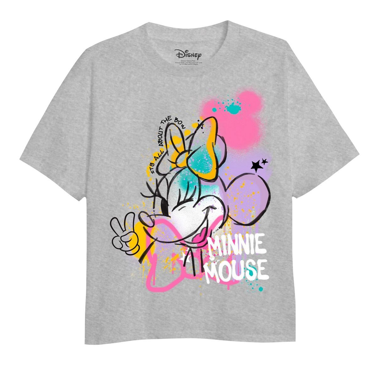 Disney - T-Shirt für Mädchen (Grau meliert)