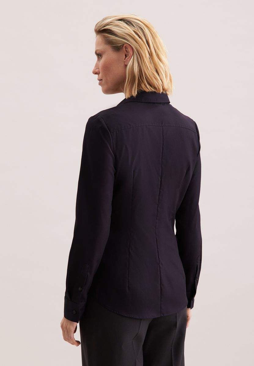 Klassische Slim Fit Langarm Bluse