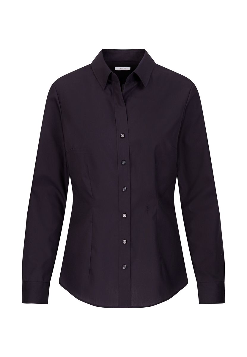 Klassische Slim Fit Langarm Bluse
