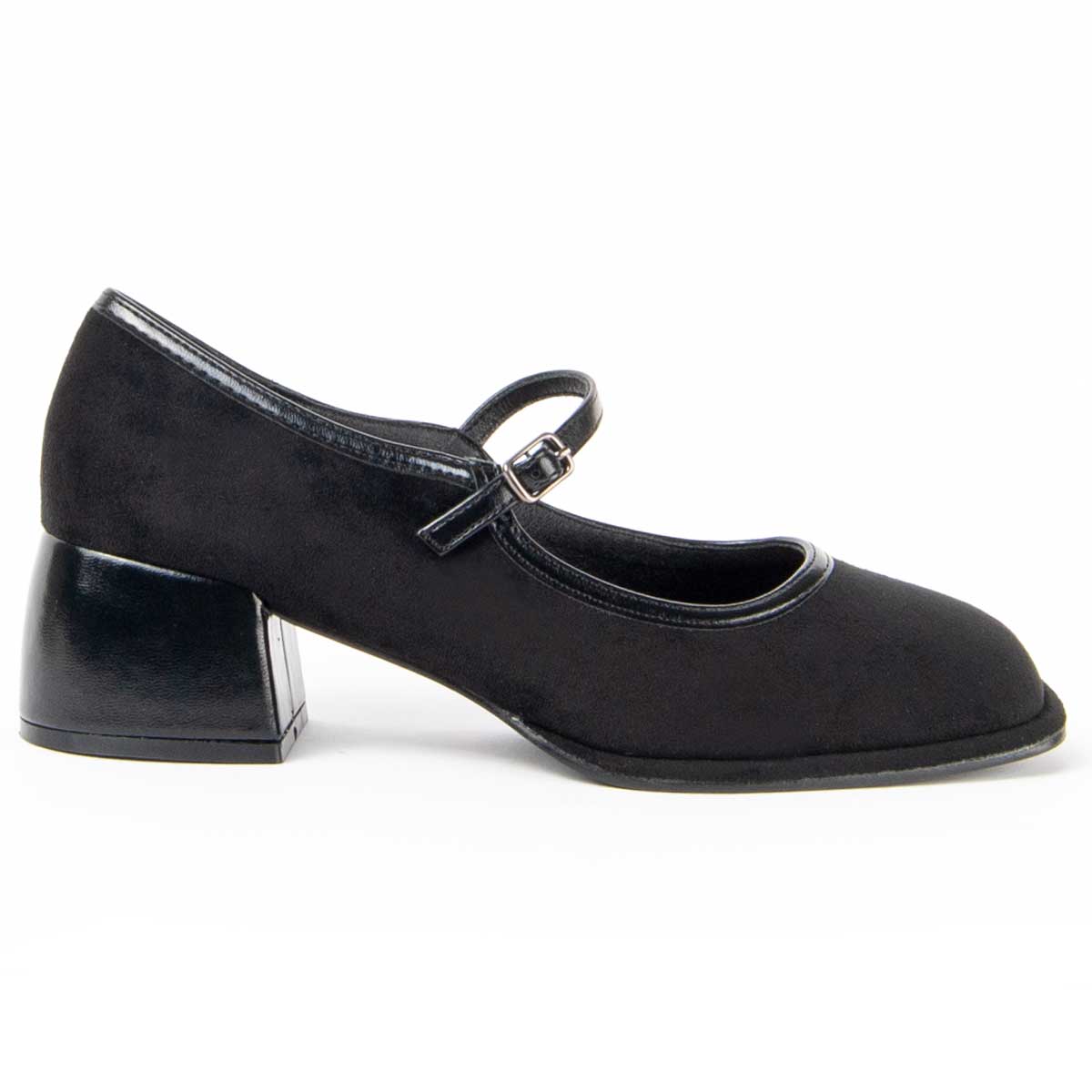 Klassischer Mary Jane Block Heel Schuh