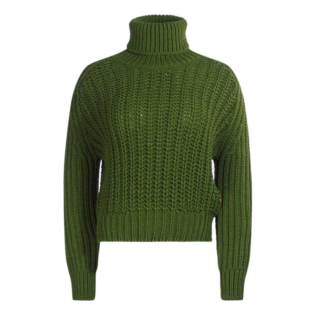 Grobstrick-Rollkragenpullover