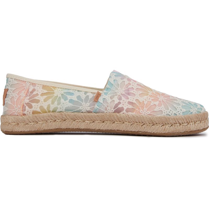 Florale Spitzen-Espadrille Slipper