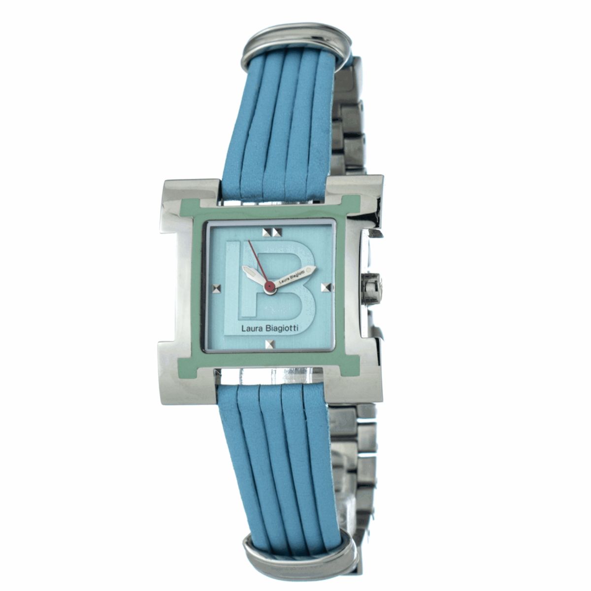 Damenuhr Silberfarben mit blauem Armband
