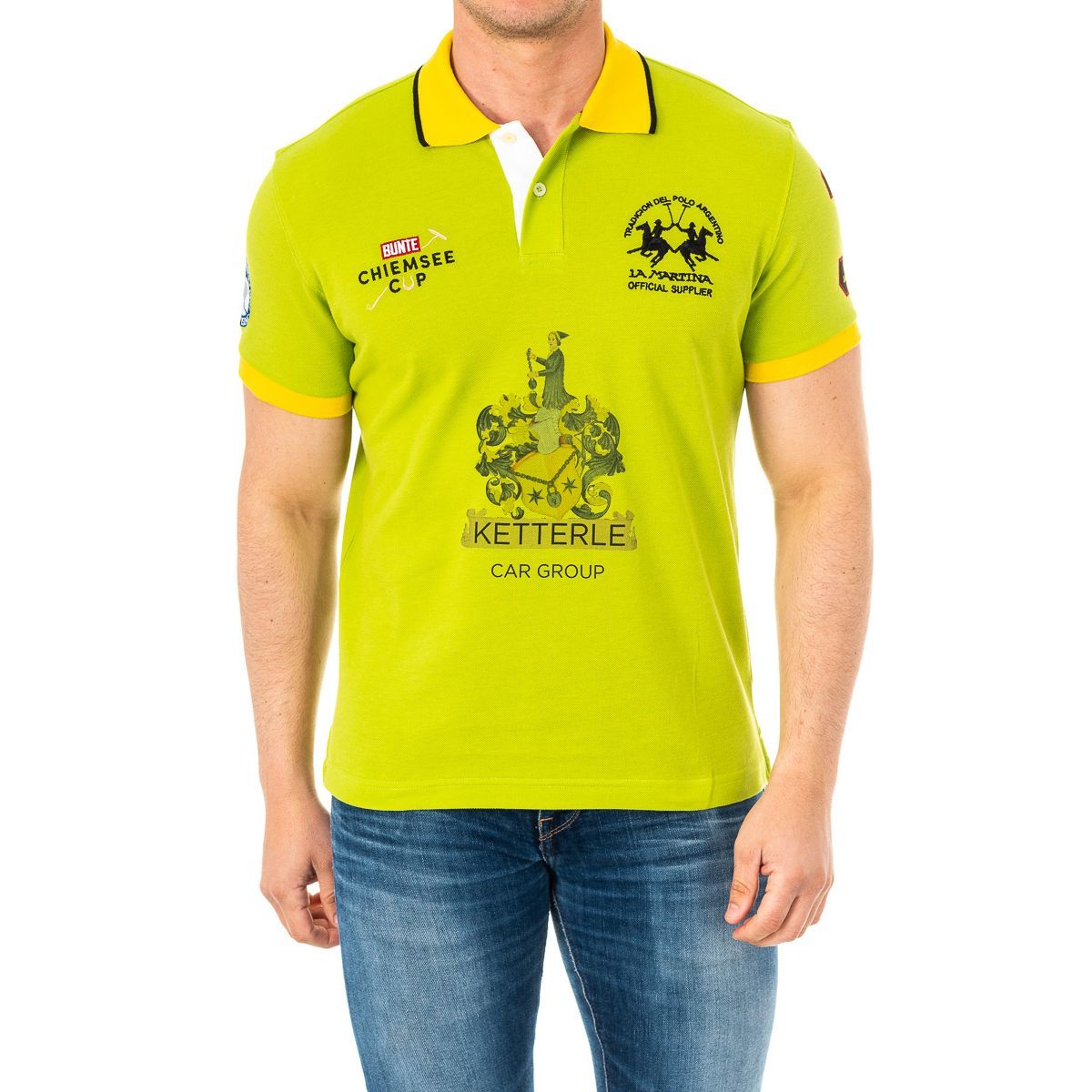 Herren Kurzarm Polo mit Grafikprint