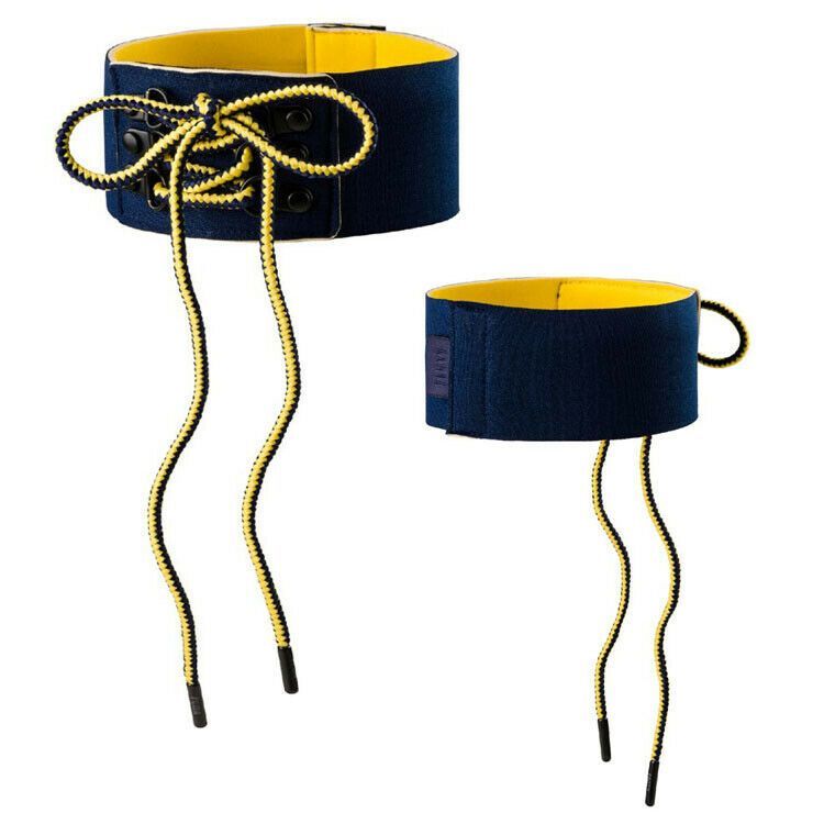 Marineblaues und gelbes Mode-Choker-Set