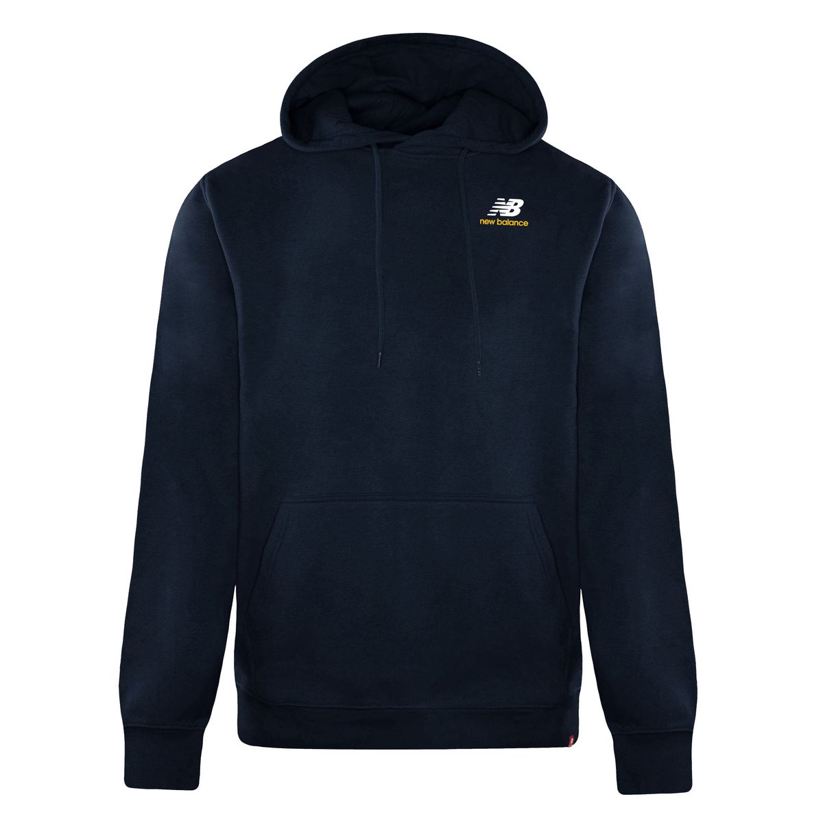 Marineblauer bestickter Logo-Hoodie