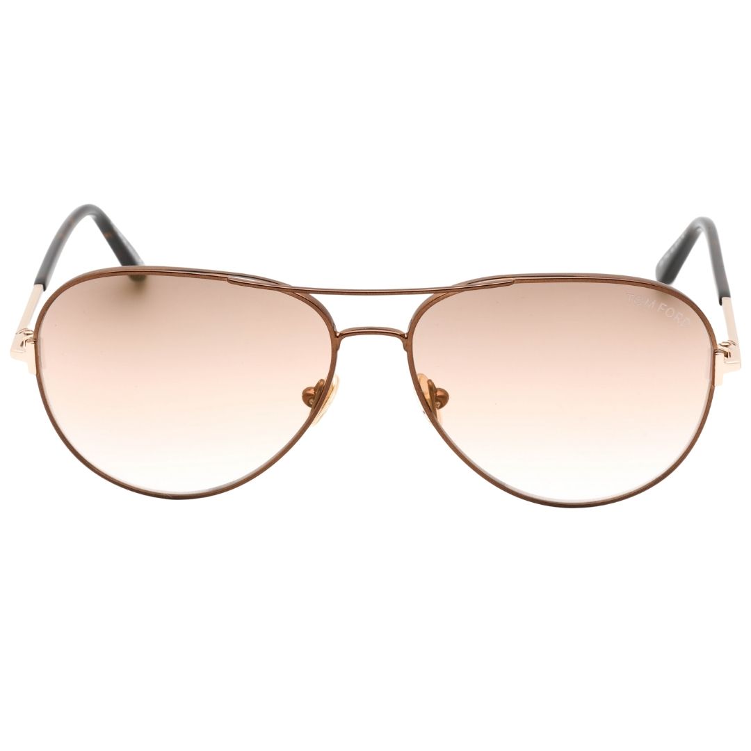Aviator Sonnenbrille mit braunen Farbverlaufsgläsern