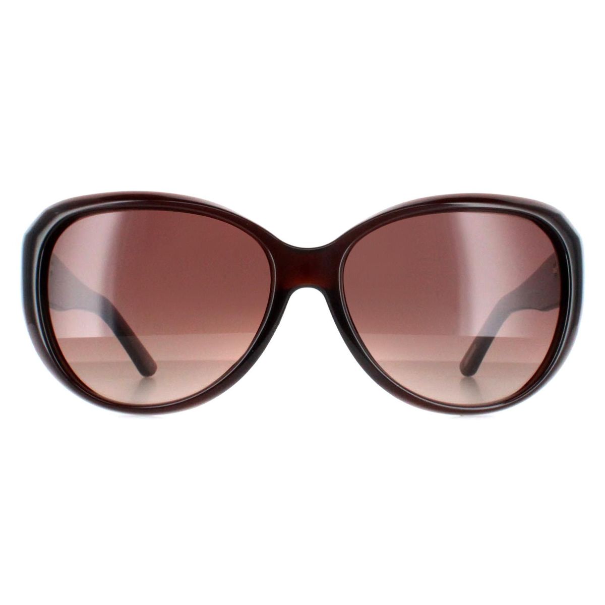 Braune Sonnenbrille mit ovalem Rahmen