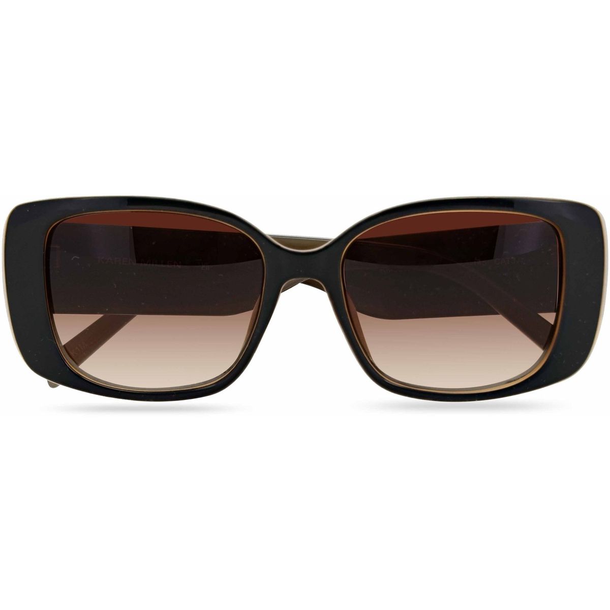 Damen Sonnenbrille mit schwarzem Rechteckrahmen