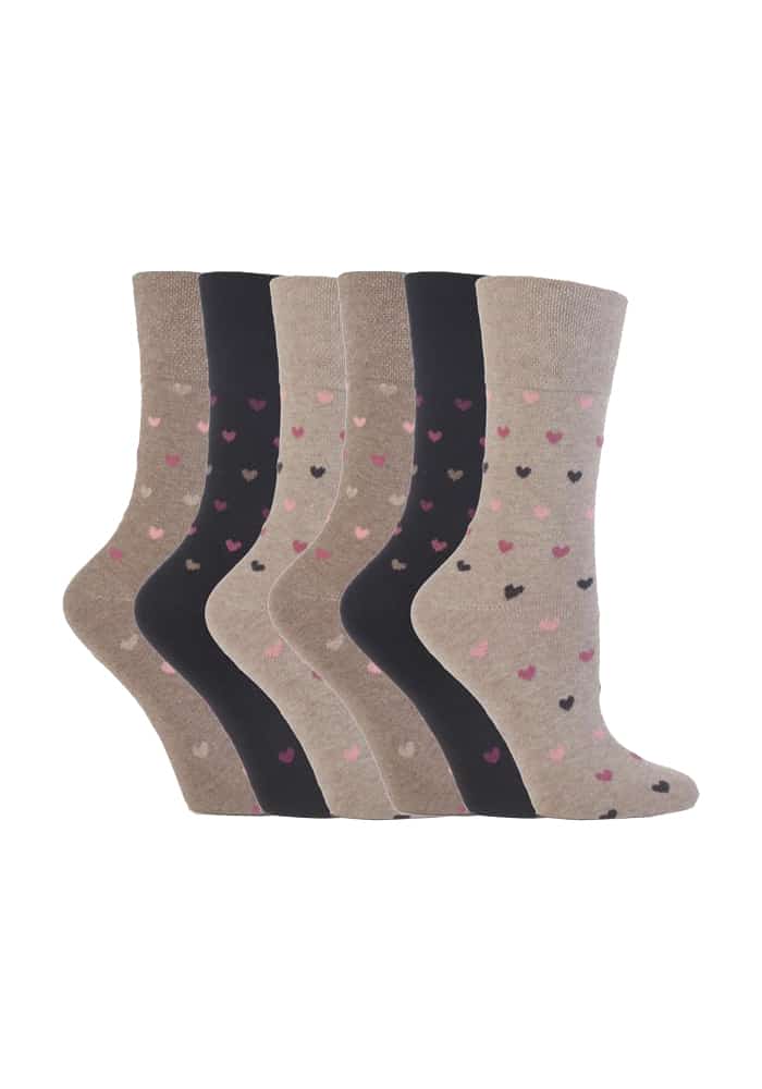 Gentle Grip - 6 Paare Damen Gentle Grip nicht elastische Socken - GG48