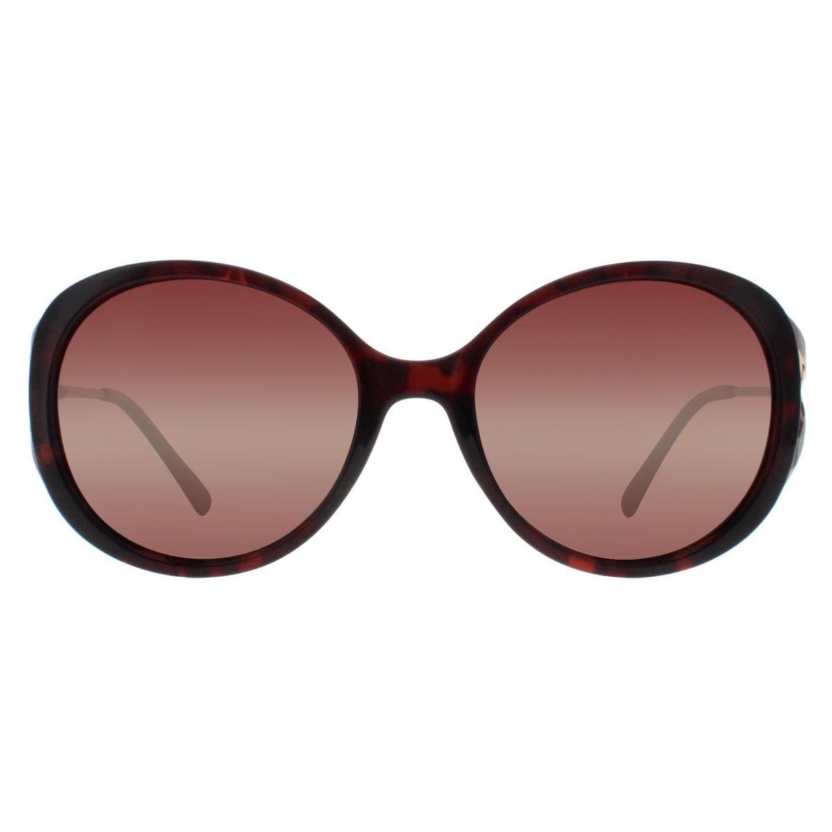 Runde Sonnenbrille mit Schildpattmuster