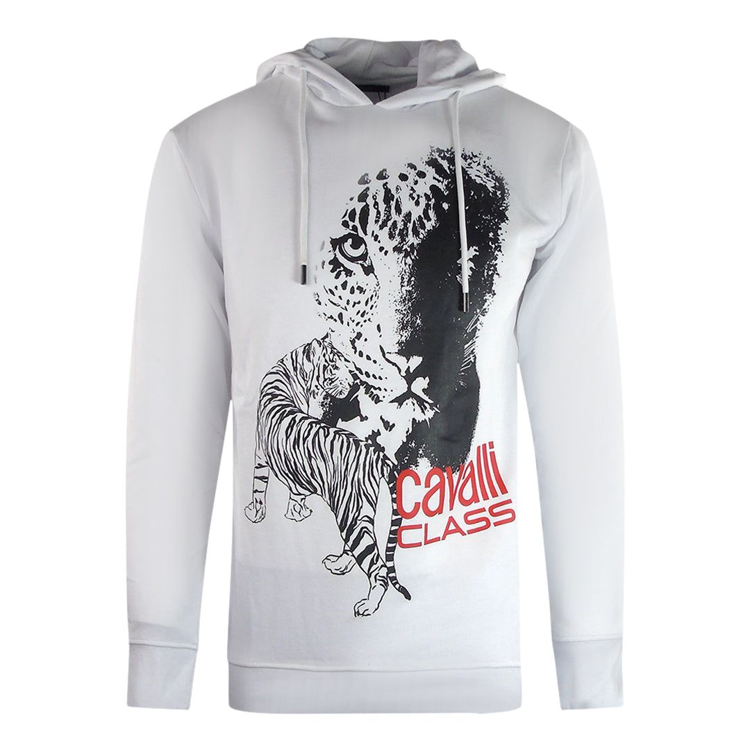 Kapuzenpullover aus Baumwolle mit grafischem Tierprint